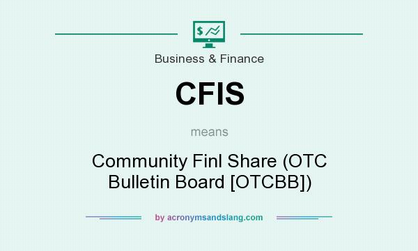 What does CFIS mean? It stands for Community Finl Share (OTC Bulletin Board [OTCBB])