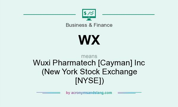 What does WX mean? It stands for Wuxi Pharmatech [Cayman] Inc (New York Stock Exchange [NYSE])