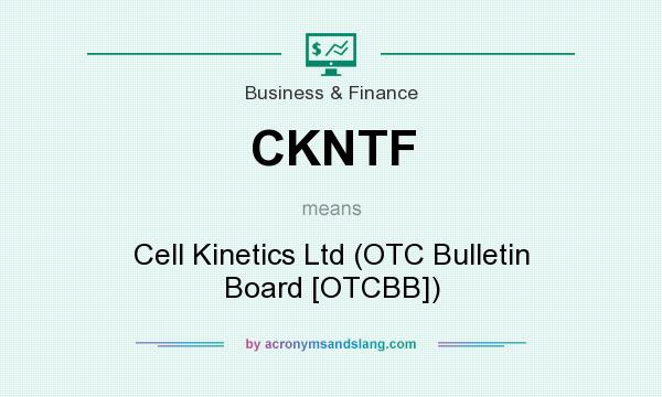 What does CKNTF mean? It stands for Cell Kinetics Ltd (OTC Bulletin Board [OTCBB])