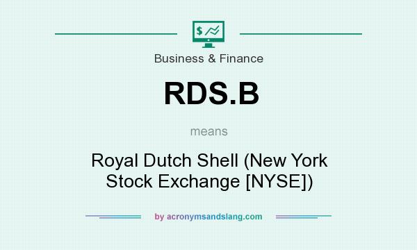 What does RDS.B mean? It stands for Royal Dutch Shell (New York Stock Exchange [NYSE])