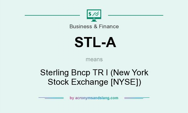 What does STL-A mean? It stands for Sterling Bncp TR I (New York Stock Exchange [NYSE])
