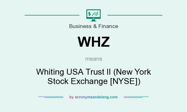 What does WHZ mean? It stands for Whiting USA Trust II (New York Stock Exchange [NYSE])