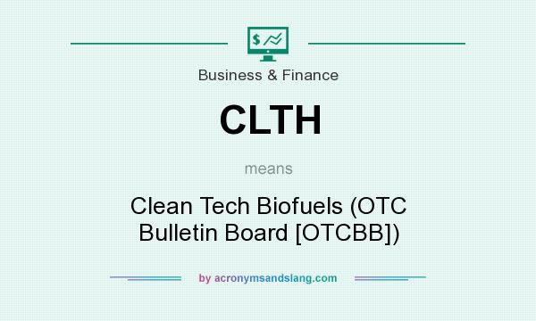 What does CLTH mean? It stands for Clean Tech Biofuels (OTC Bulletin Board [OTCBB])