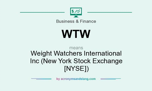 What does WTW mean? It stands for Weight Watchers International Inc (New York Stock Exchange [NYSE])