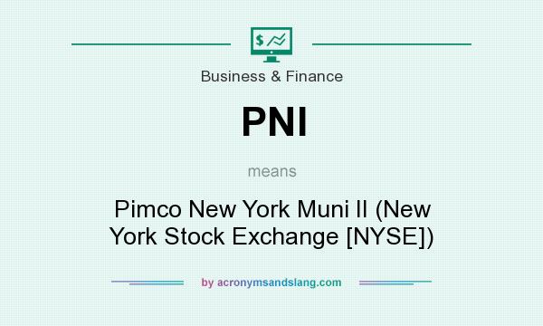 What does PNI mean? It stands for Pimco New York Muni II (New York Stock Exchange [NYSE])