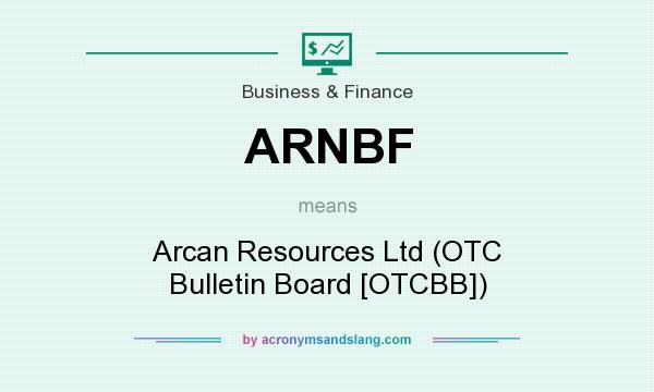 What does ARNBF mean? It stands for Arcan Resources Ltd (OTC Bulletin Board [OTCBB])