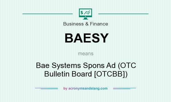 What does BAESY mean? It stands for Bae Systems Spons Ad (OTC Bulletin Board [OTCBB])