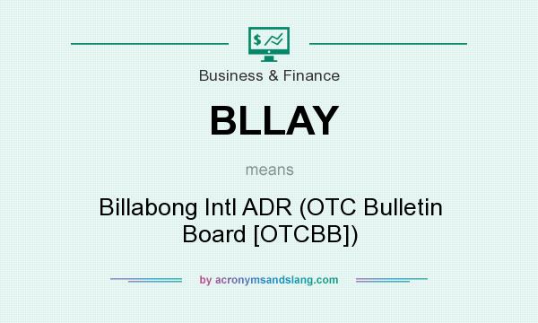 What does BLLAY mean? It stands for Billabong Intl ADR (OTC Bulletin Board [OTCBB])