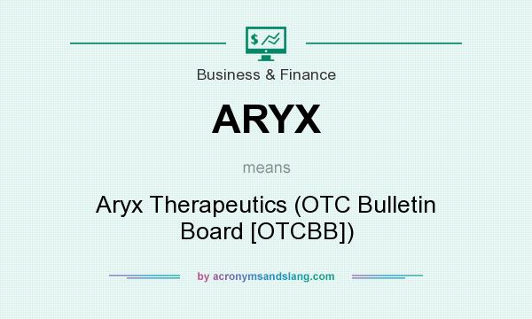 What does ARYX mean? It stands for Aryx Therapeutics (OTC Bulletin Board [OTCBB])