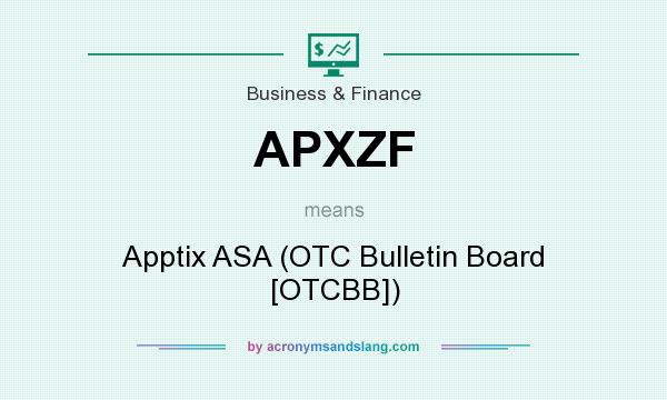 What does APXZF mean? It stands for Apptix ASA (OTC Bulletin Board [OTCBB])