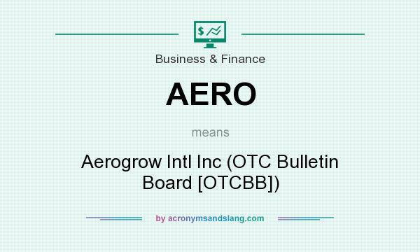 What does AERO mean? It stands for Aerogrow Intl Inc (OTC Bulletin Board [OTCBB])