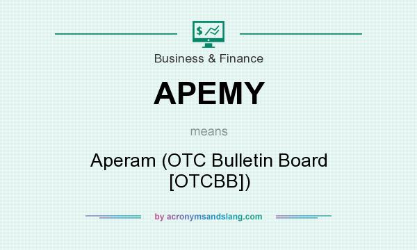 What does APEMY mean? It stands for Aperam (OTC Bulletin Board [OTCBB])