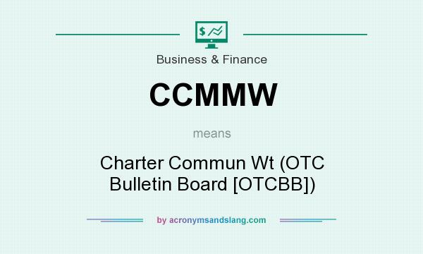 What does CCMMW mean? It stands for Charter Commun Wt (OTC Bulletin Board [OTCBB])
