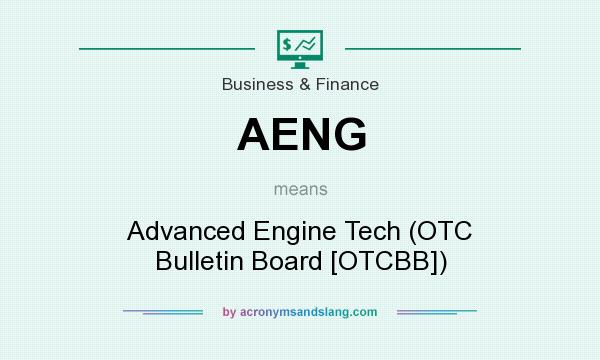 What does AENG mean? It stands for Advanced Engine Tech (OTC Bulletin Board [OTCBB])