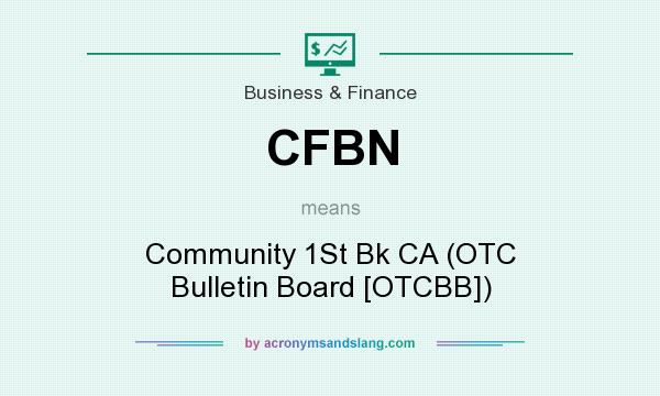 What does CFBN mean? It stands for Community 1St Bk CA (OTC Bulletin Board [OTCBB])