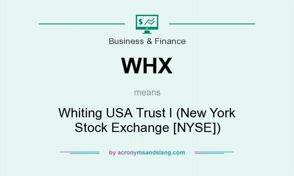 What does WHX mean? It stands for Whiting USA Trust I (New York Stock Exchange [NYSE])