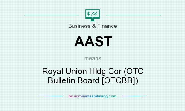 What does AAST mean? It stands for Royal Union Hldg Cor (OTC Bulletin Board [OTCBB])