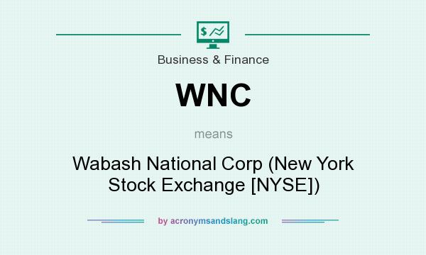 What does WNC mean? It stands for Wabash National Corp (New York Stock Exchange [NYSE])