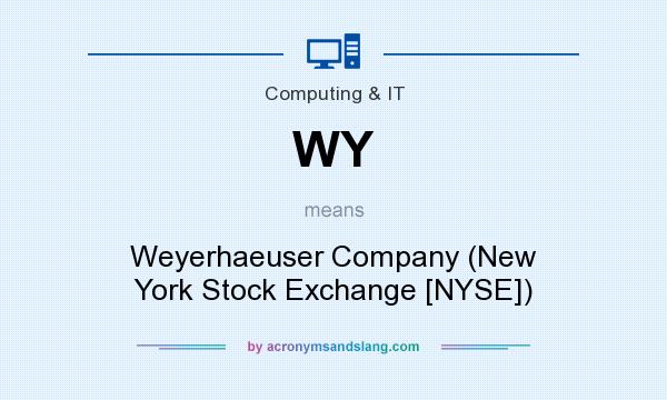 What does WY mean? It stands for Weyerhaeuser Company (New York Stock Exchange [NYSE])