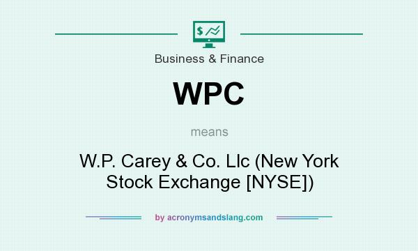 What does WPC mean? It stands for W.P. Carey & Co. Llc (New York Stock Exchange [NYSE])