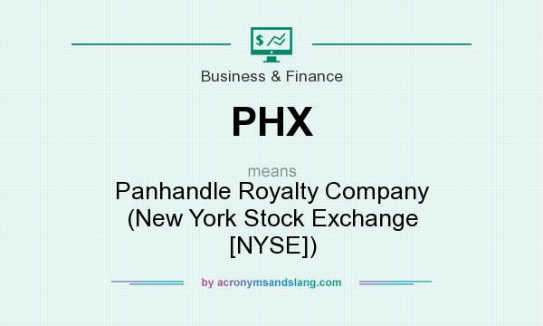 What does PHX mean? It stands for Panhandle Royalty Company (New York Stock Exchange [NYSE])