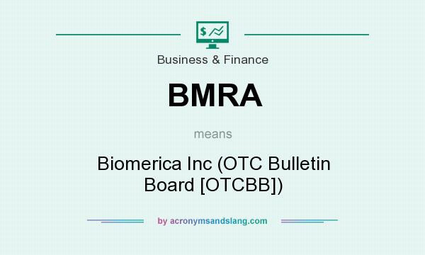 What does BMRA mean? It stands for Biomerica Inc (OTC Bulletin Board [OTCBB])