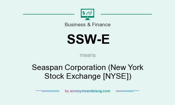What does SSW-E mean? It stands for Seaspan Corporation (New York Stock Exchange [NYSE])