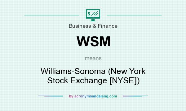 What does WSM mean? It stands for Williams-Sonoma (New York Stock Exchange [NYSE])