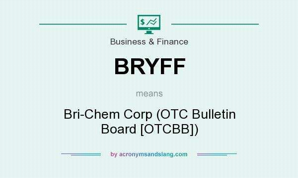 What does BRYFF mean? It stands for Bri-Chem Corp (OTC Bulletin Board [OTCBB])
