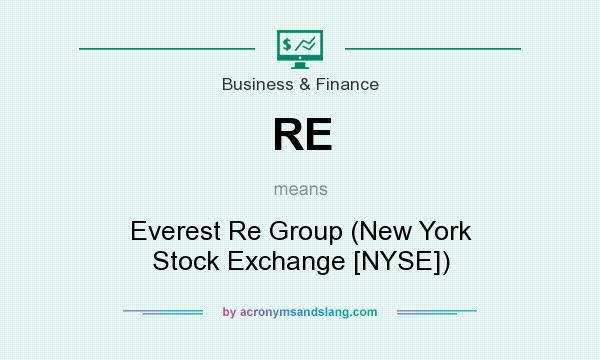 What does RE mean? It stands for Everest Re Group (New York Stock Exchange [NYSE])