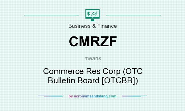 What does CMRZF mean? It stands for Commerce Res Corp (OTC Bulletin Board [OTCBB])