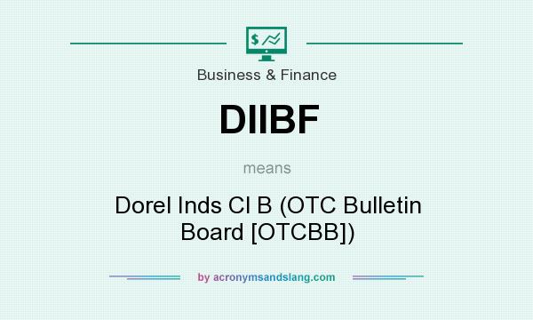 What does DIIBF mean? It stands for Dorel Inds Cl B (OTC Bulletin Board [OTCBB])