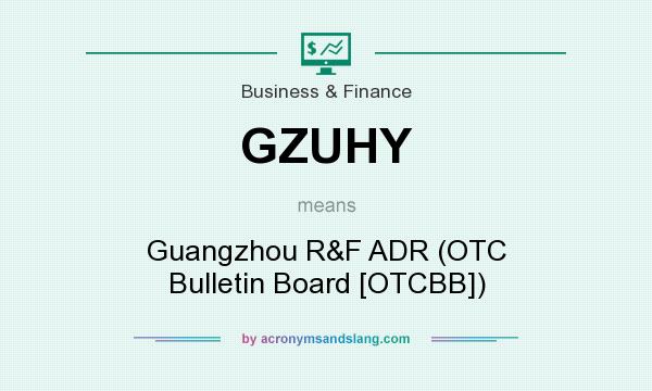 What does GZUHY mean? It stands for Guangzhou R&F ADR (OTC Bulletin Board [OTCBB])