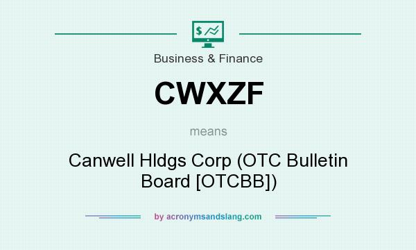 What does CWXZF mean? It stands for Canwell Hldgs Corp (OTC Bulletin Board [OTCBB])