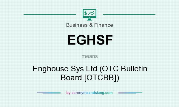 What does EGHSF mean? It stands for Enghouse Sys Ltd (OTC Bulletin Board [OTCBB])
