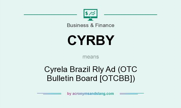 What does CYRBY mean? It stands for Cyrela Brazil Rly Ad (OTC Bulletin Board [OTCBB])