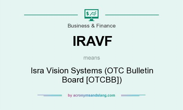 What does IRAVF mean? It stands for Isra Vision Systems (OTC Bulletin Board [OTCBB])