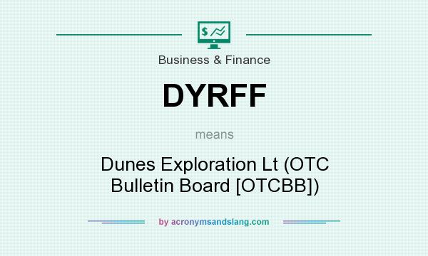 What does DYRFF mean? It stands for Dunes Exploration Lt (OTC Bulletin Board [OTCBB])