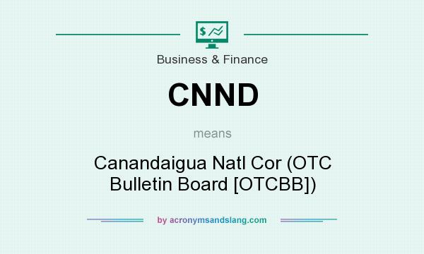 What does CNND mean? It stands for Canandaigua Natl Cor (OTC Bulletin Board [OTCBB])