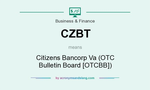 What does CZBT mean? It stands for Citizens Bancorp Va (OTC Bulletin Board [OTCBB])