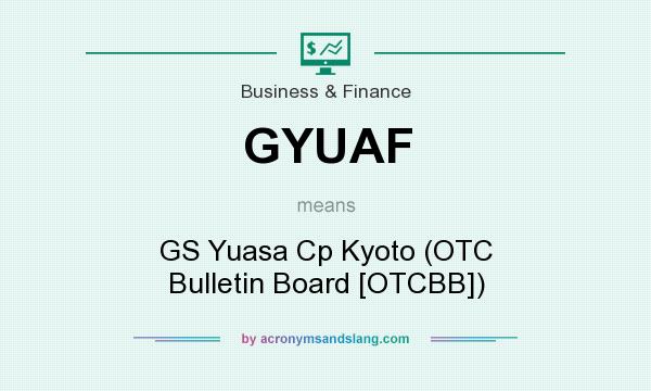 What does GYUAF mean? It stands for GS Yuasa Cp Kyoto (OTC Bulletin Board [OTCBB])