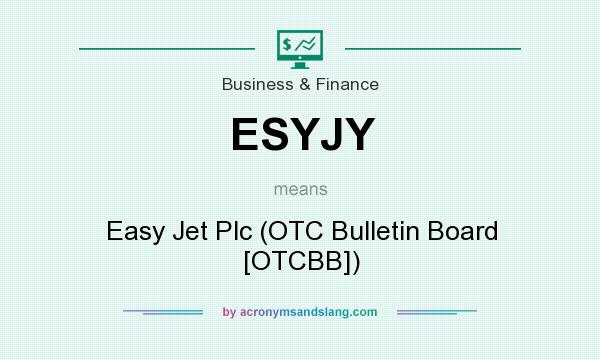 What does ESYJY mean? It stands for Easy Jet Plc (OTC Bulletin Board [OTCBB])
