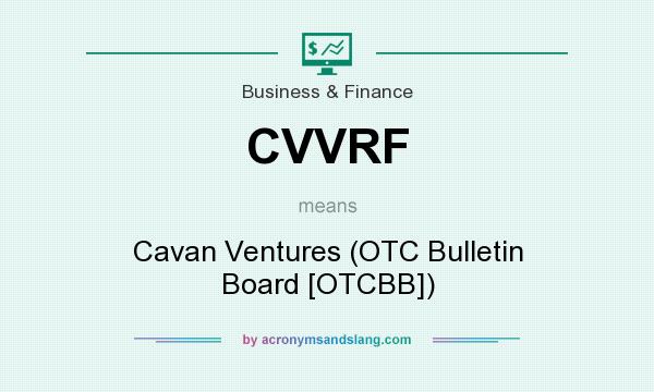 What does CVVRF mean? It stands for Cavan Ventures (OTC Bulletin Board [OTCBB])