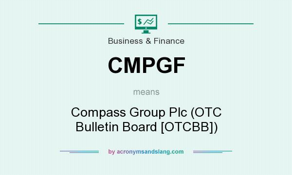 What does CMPGF mean? It stands for Compass Group Plc (OTC Bulletin Board [OTCBB])