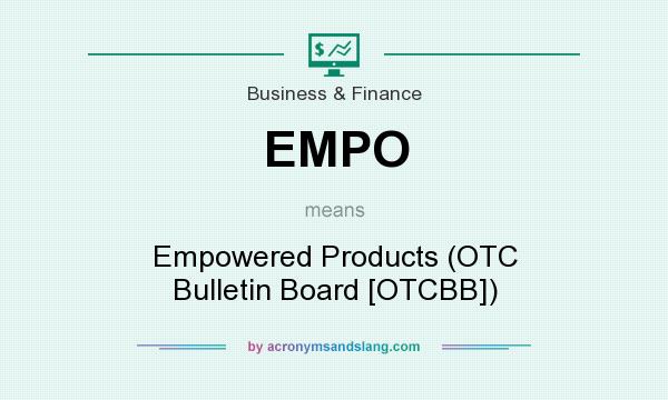 What does EMPO mean? It stands for Empowered Products (OTC Bulletin Board [OTCBB])