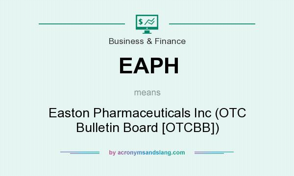 What does EAPH mean? It stands for Easton Pharmaceuticals Inc (OTC Bulletin Board [OTCBB])