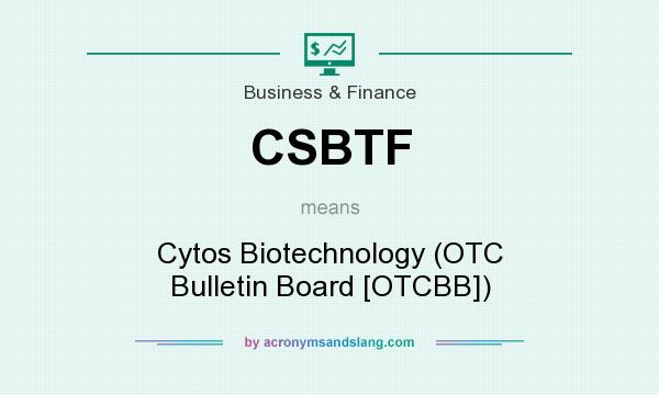 What does CSBTF mean? It stands for Cytos Biotechnology (OTC Bulletin Board [OTCBB])