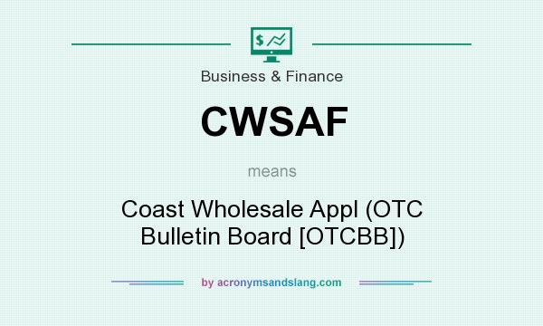 What does CWSAF mean? It stands for Coast Wholesale Appl (OTC Bulletin Board [OTCBB])