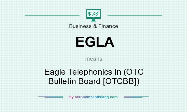 What does EGLA mean? It stands for Eagle Telephonics In (OTC Bulletin Board [OTCBB])