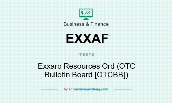 What does EXXAF mean? It stands for Exxaro Resources Ord (OTC Bulletin Board [OTCBB])